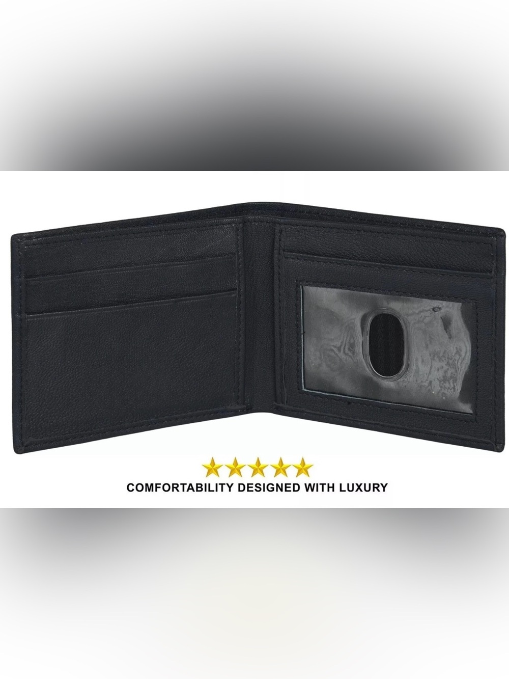 Classic Black RFID-Blocking Men's Wallet 🖤 - Picture 6 of 6